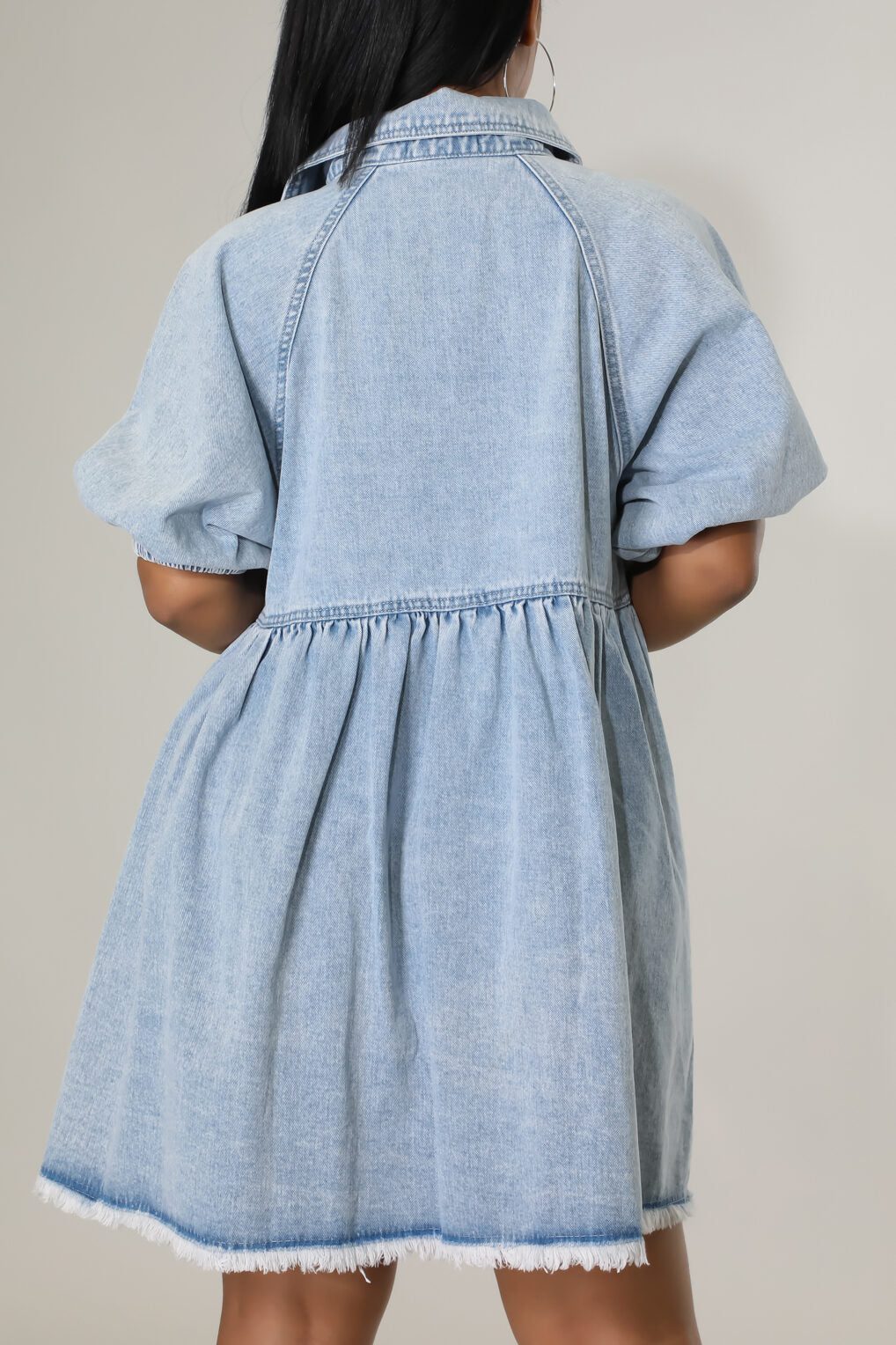 Baby Doll Denim Dress - SASHAY COUTURE BOUTIQUE Dresses