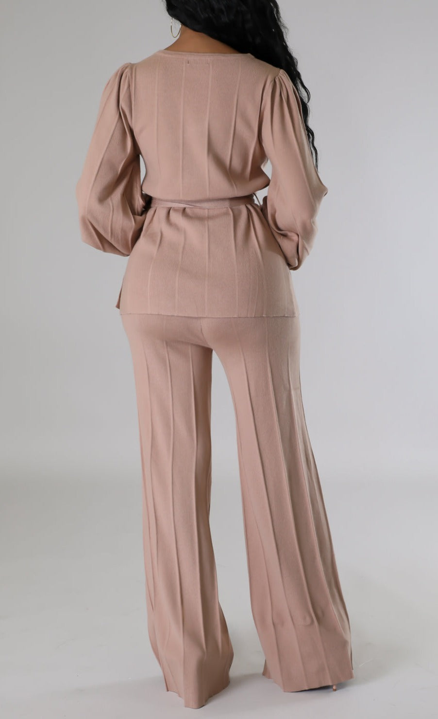 CoCo Tan Pants Set - SASHAY COUTURE BOUTIQUE Two Piece