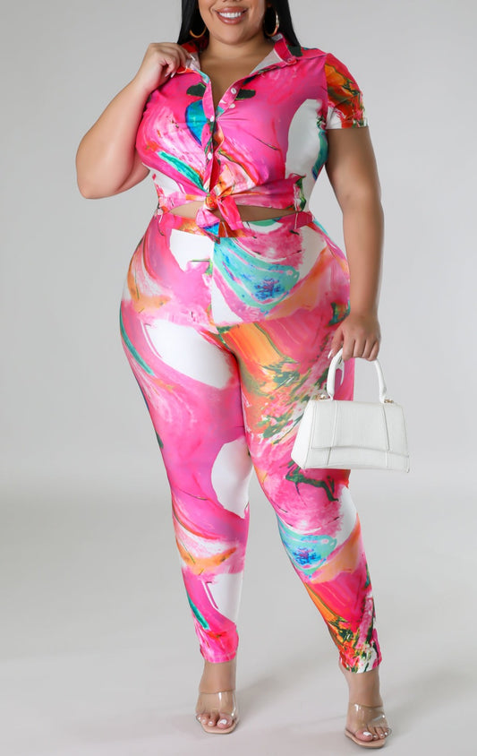 Sassy Leggings Set (Curvy) - SASHAY COUTURE BOUTIQUE Two Piece