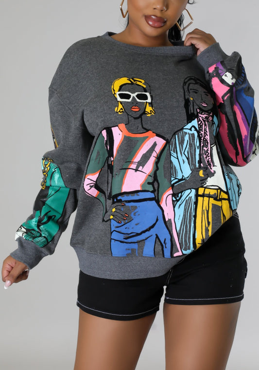 Girlfriend Sweatshirt - SASHAY COUTURE BOUTIQUE Clothing