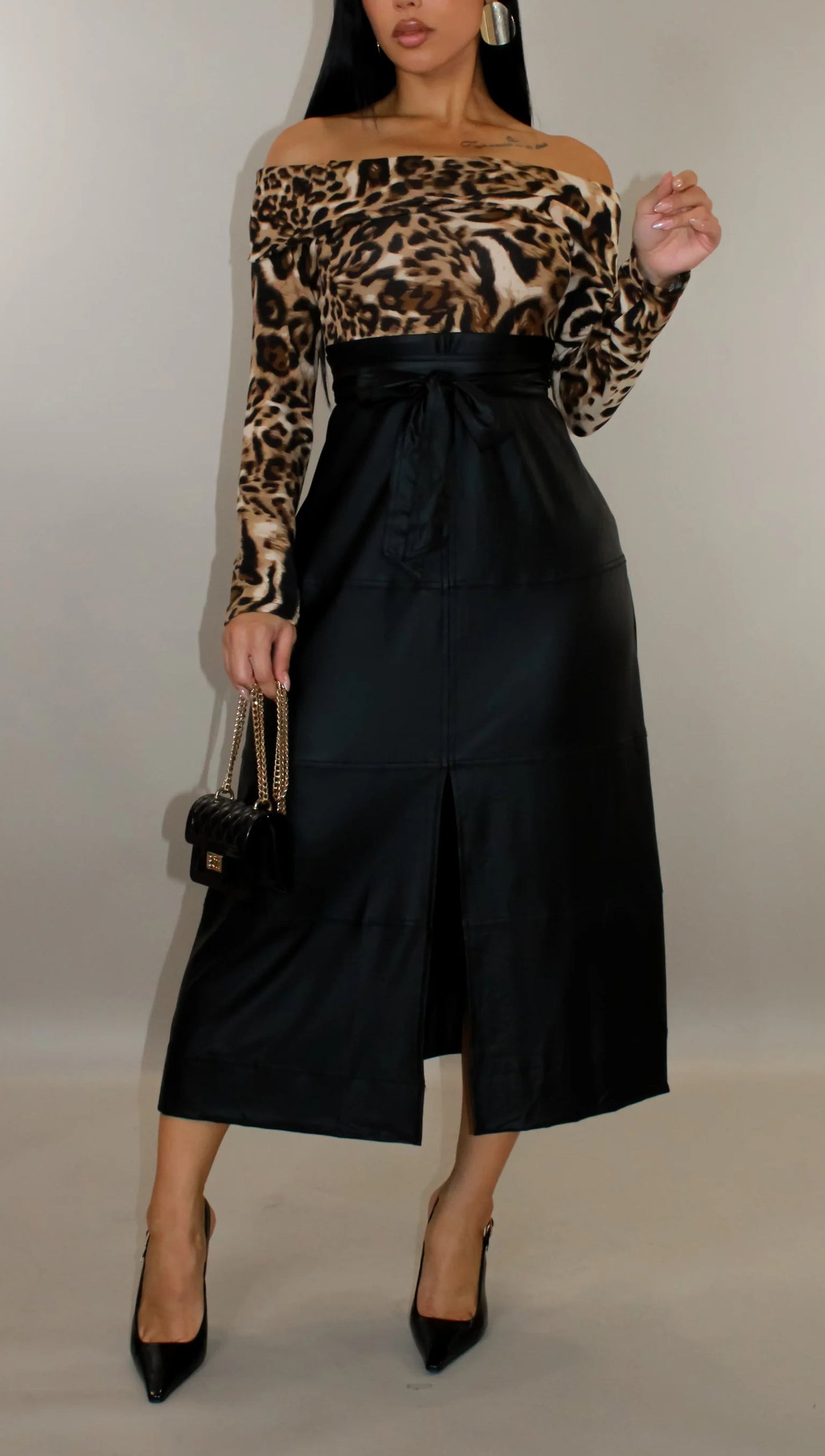 Classy A-Line Midi Dress