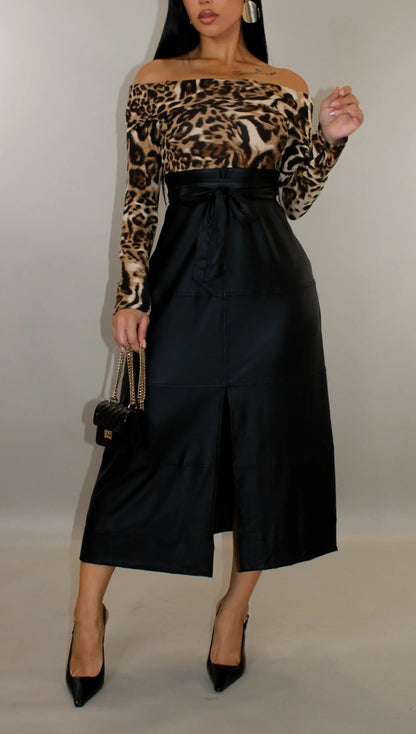 Classy A-Line Midi Dress