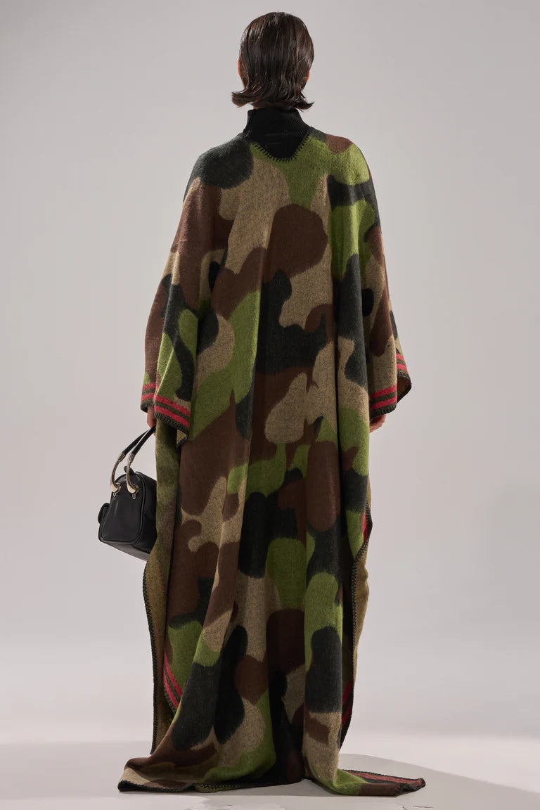 Jazzy Camo Maxi Poncho