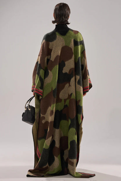 Jazzy Camo Maxi Poncho