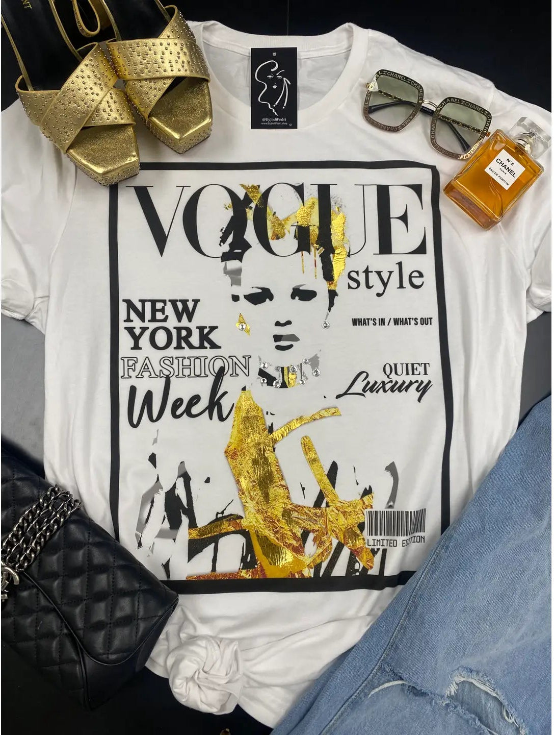 Cover Girl Glam Tee w/Rhinestones