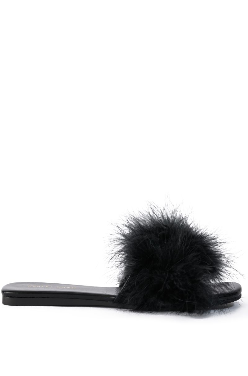 Flirty Fluffy Slip On - SASHAY COUTURE BOUTIQUE