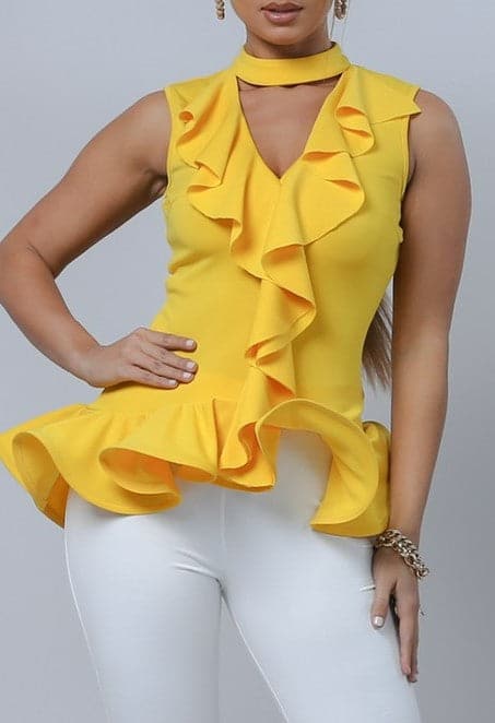 Ruffled Top - SASHAY COUTURE BOUTIQUE Shirts & Tops