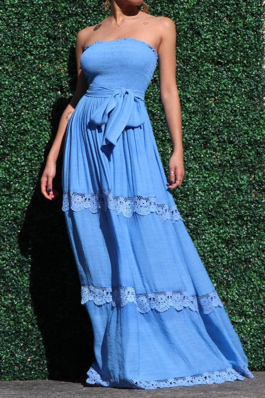 Sleeveless Smocked Top Maxi - SASHAY COUTURE BOUTIQUE Dresses