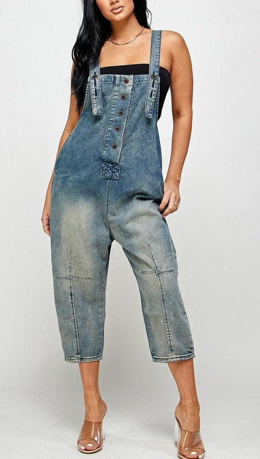 Denim Overalls - SASHAY COUTURE BOUTIQUE Jumpsuits & Rompers