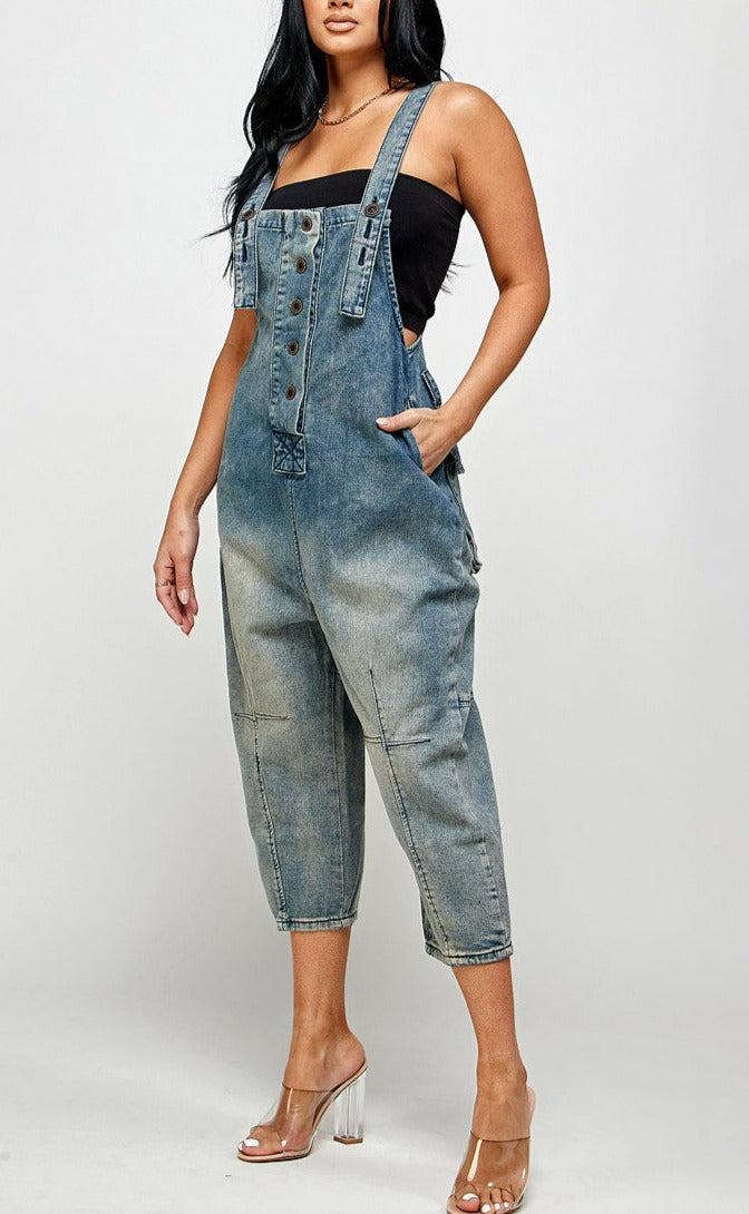 Denim Overalls - SASHAY COUTURE BOUTIQUE Jumpsuits & Rompers