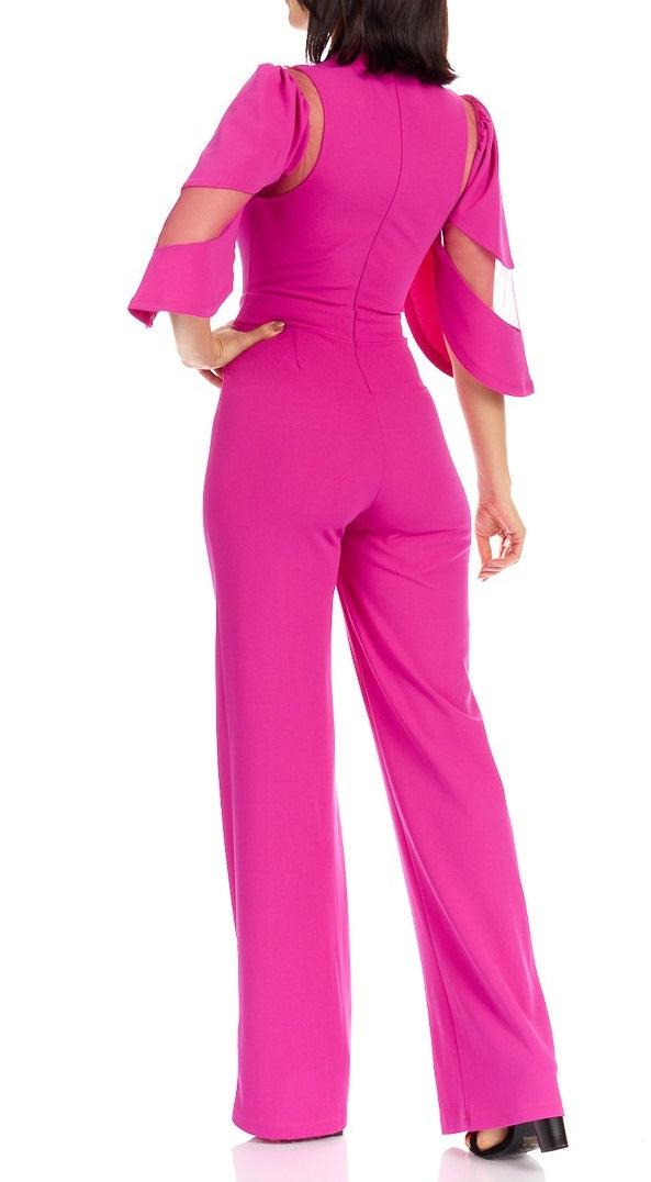 Mesh Detailed Jumpsuit - SASHAY COUTURE BOUTIQUE Jumpsuits & Rompers