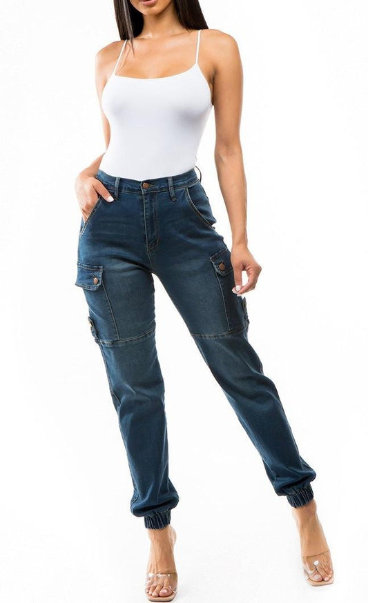 High Rise Cargo Jogger - SASHAY COUTURE BOUTIQUE Bottoms