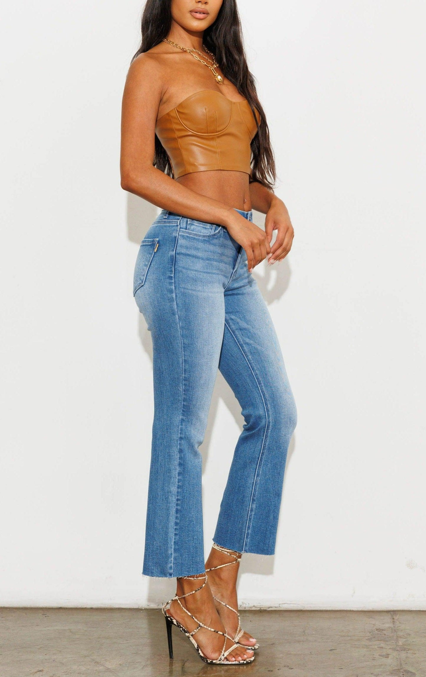 Mid-Rise Flare Jean - SASHAY COUTURE BOUTIQUE Pants