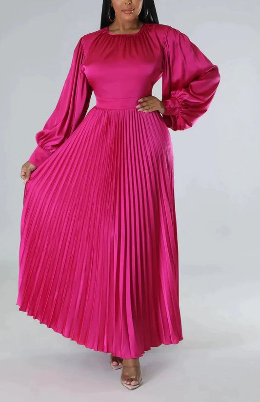 Maxi Dress with Pleats - SASHAY COUTURE BOUTIQUE Dresses