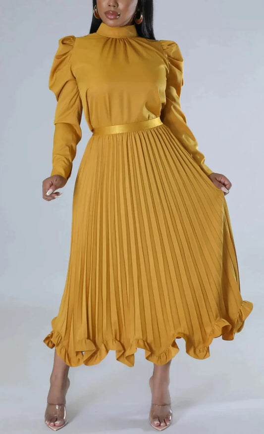 Blouse and Pleated Skirt Set - SASHAY COUTURE BOUTIQUE Two Piece