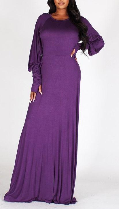Bubble Sleeve Maxi Dress - SASHAY COUTURE BOUTIQUE Dresses