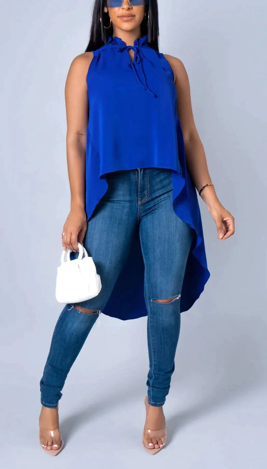 Hi/Lo Blouse - SASHAY COUTURE BOUTIQUE Tops