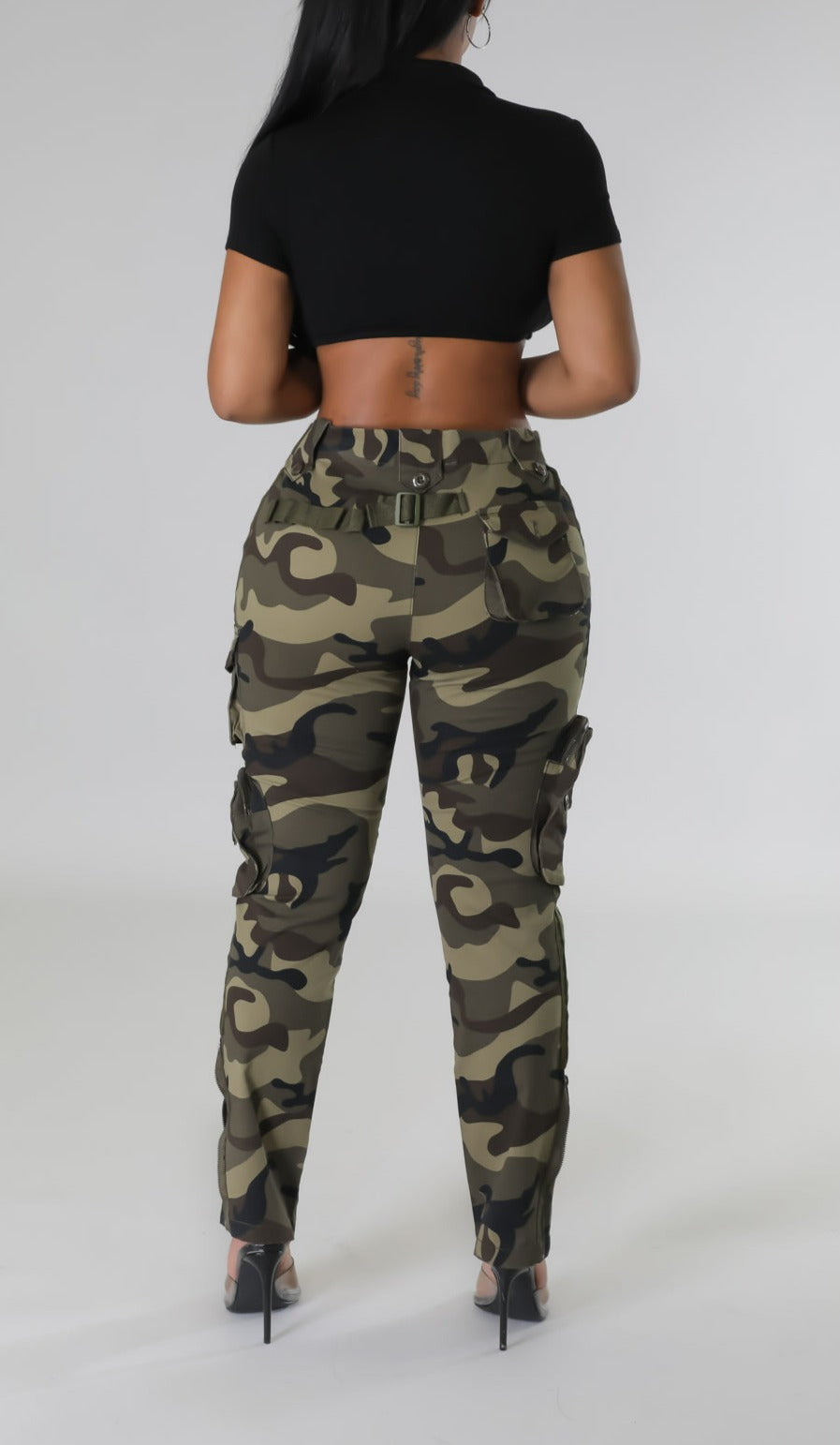 Camo Cargo Pants - SASHAY COUTURE BOUTIQUE Bottoms