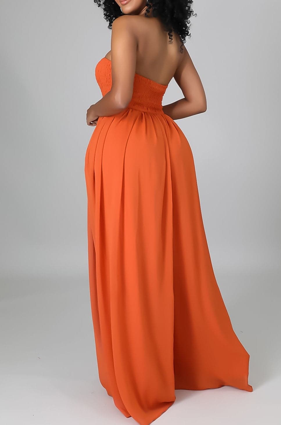 Wide Leg Strapless Jumpsuit - SASHAY COUTURE BOUTIQUE