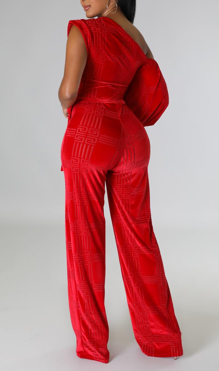 Foxy One Shoulder Jumpsuit - SASHAY COUTURE BOUTIQUE Jumpsuits & Rompers