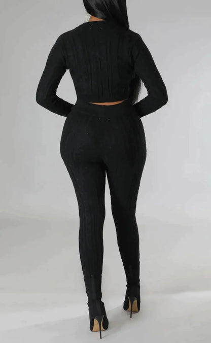 Casual Knit Legging Set - SASHAY COUTURE BOUTIQUE Two Piece