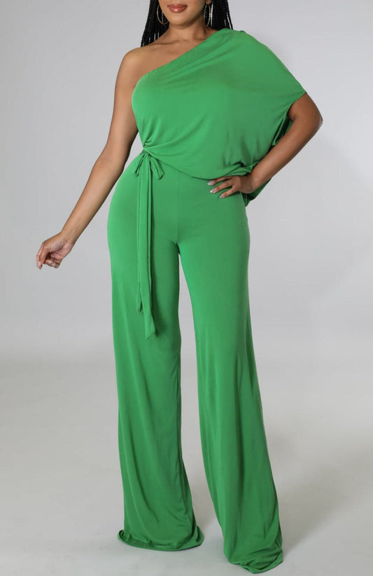 One Shoulder Jumpsuit - SASHAY COUTURE BOUTIQUE Jumpsuits & Rompers