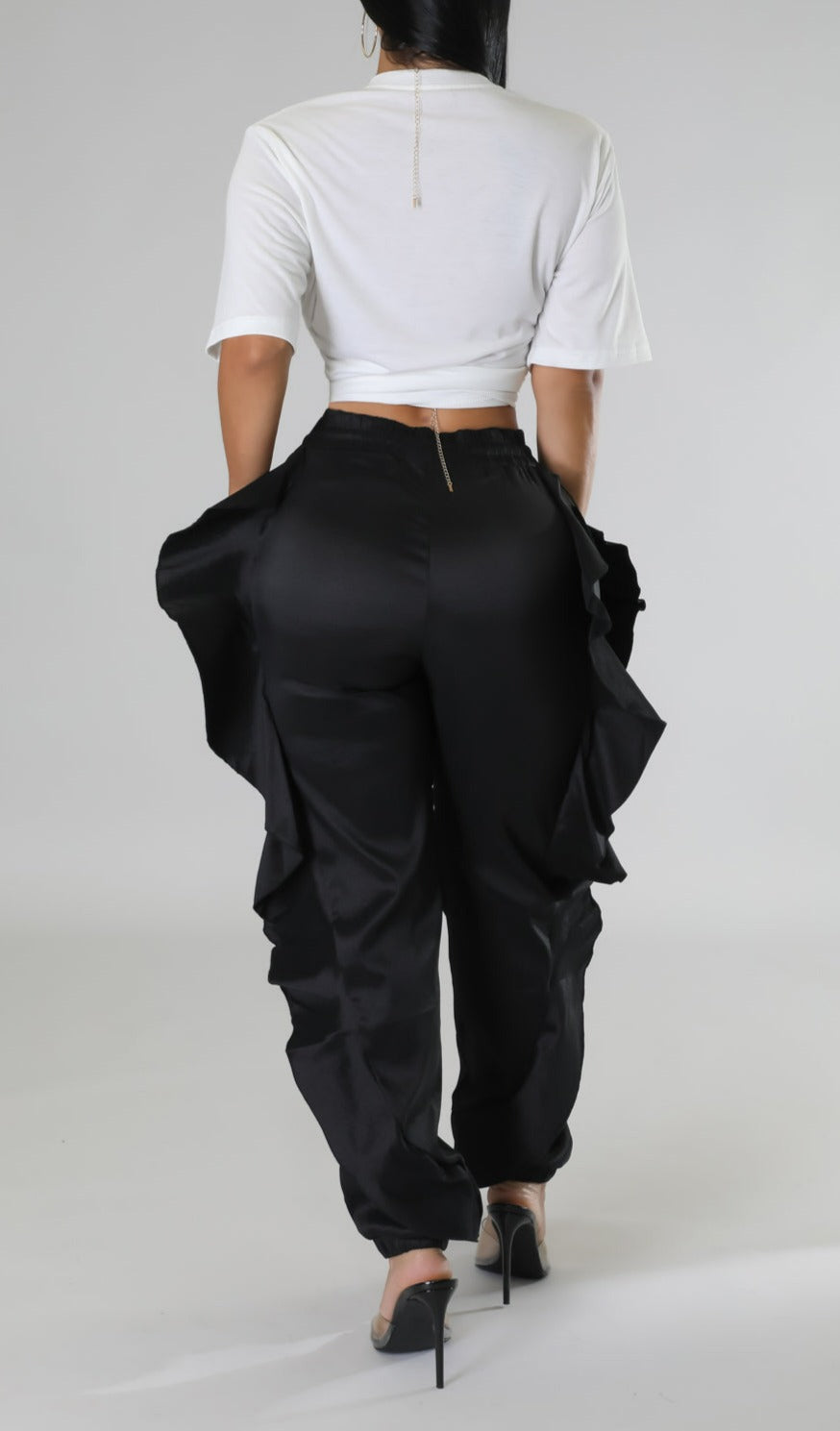 Ruffled Edge Pants - SASHAY COUTURE BOUTIQUE