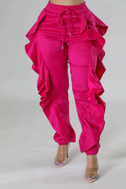 Ruffled Edge Pants - SASHAY COUTURE BOUTIQUE