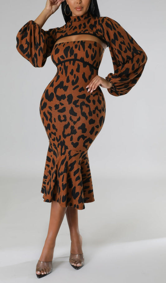 Sleeveless Midi w/ Cropped Shrug - SASHAY COUTURE BOUTIQUE Dresses