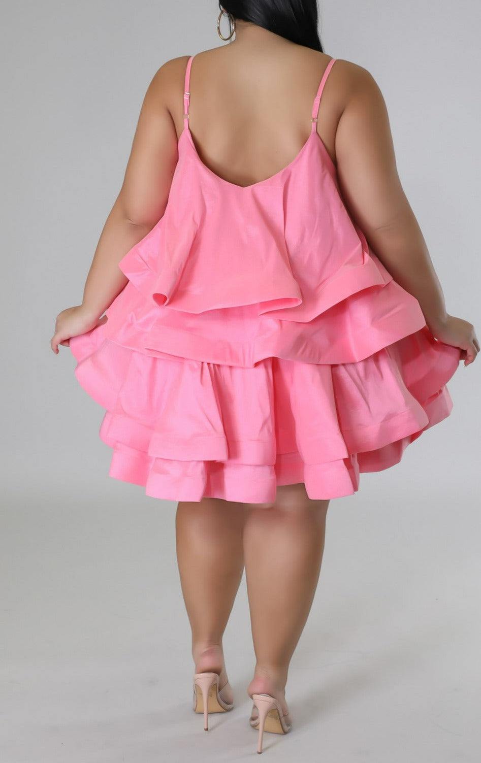 Dainty Ruffled Mini Dress (Curvy) - SASHAY COUTURE BOUTIQUE