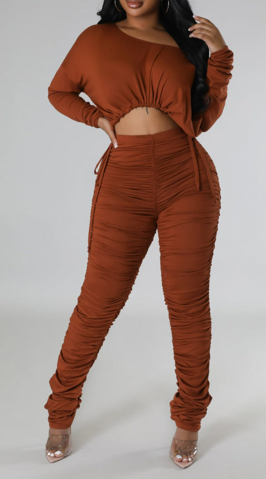 Sexy Crop Top and Pants Set - SASHAY COUTURE BOUTIQUE Two Piece