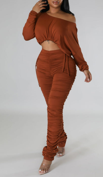 Sexy Crop Top and Pants Set - SASHAY COUTURE BOUTIQUE Two Piece