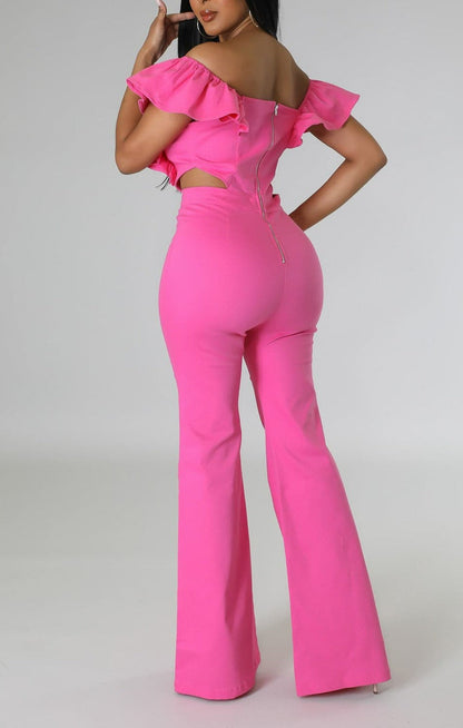 Ruffle Detail Jumpsuit - SASHAY COUTURE BOUTIQUE Jumpsuits & Rompers