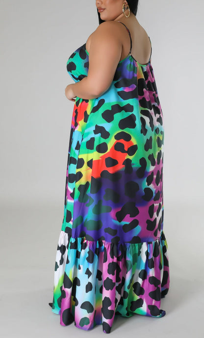 Exotic Maxi Dress (Curvy) - SASHAY COUTURE BOUTIQUE Curvy Dresses