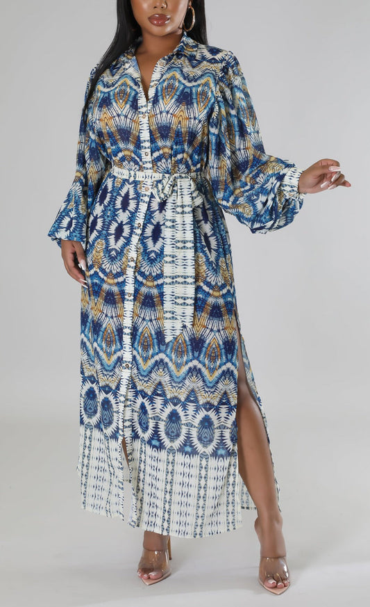 Midi Shirt Dress - SASHAY COUTURE BOUTIQUE Dresses