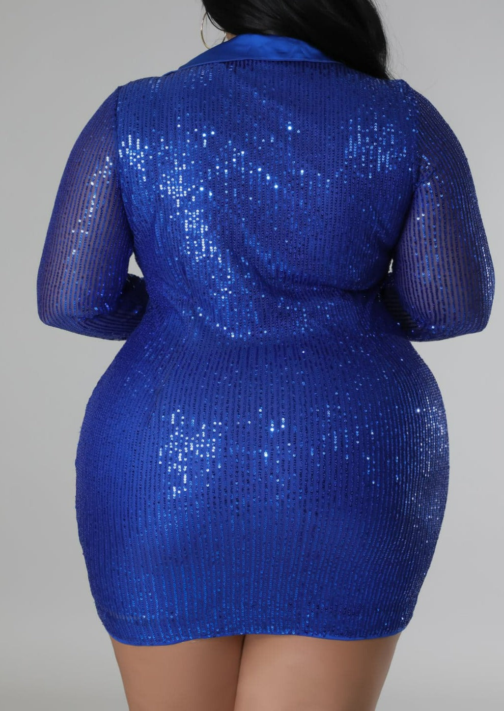 Sequins Mini Dress (Curvy) - SASHAY COUTURE BOUTIQUE Dresses