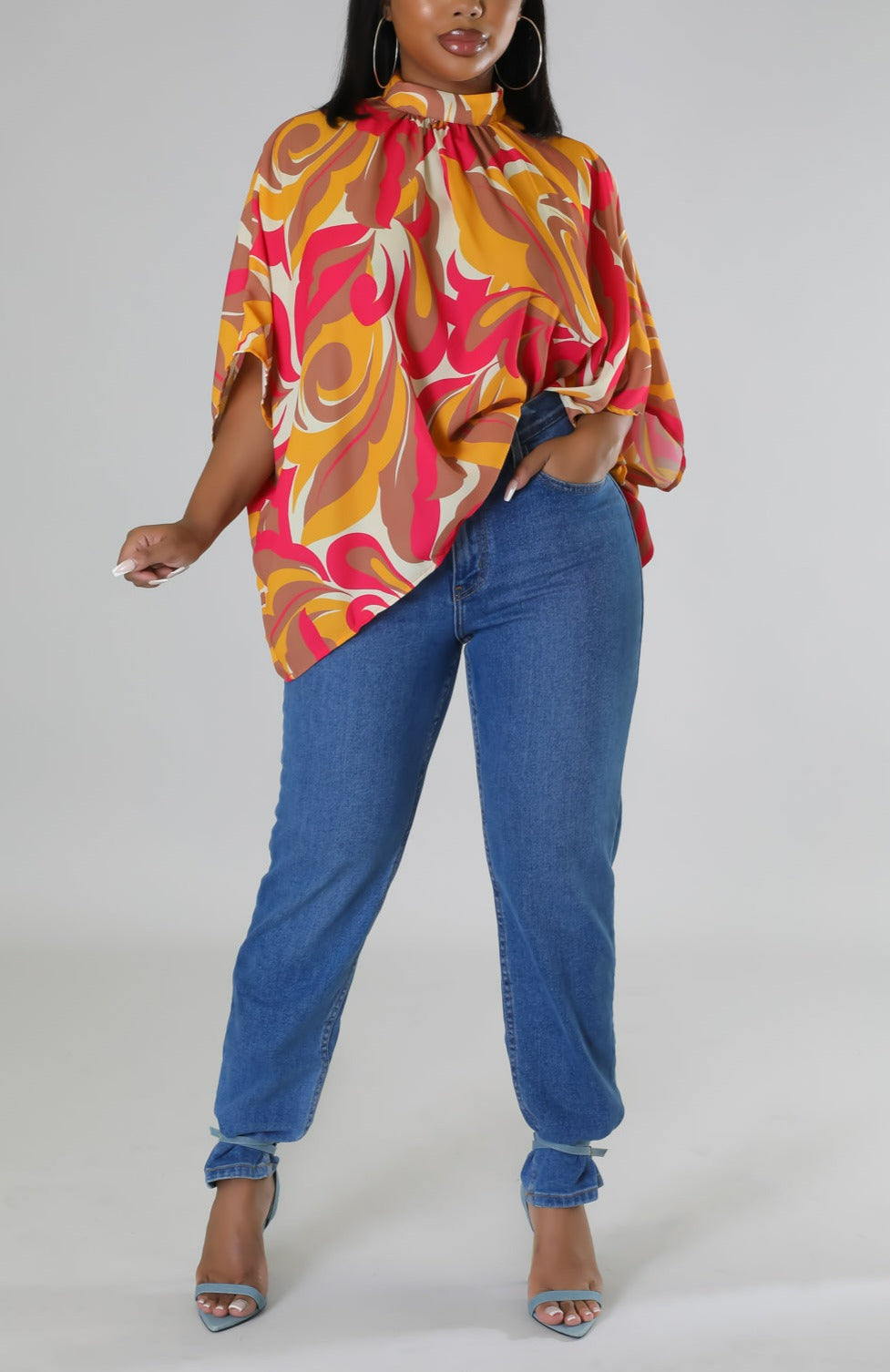 Chic Multi-color Blouse - SASHAY COUTURE BOUTIQUE Tops