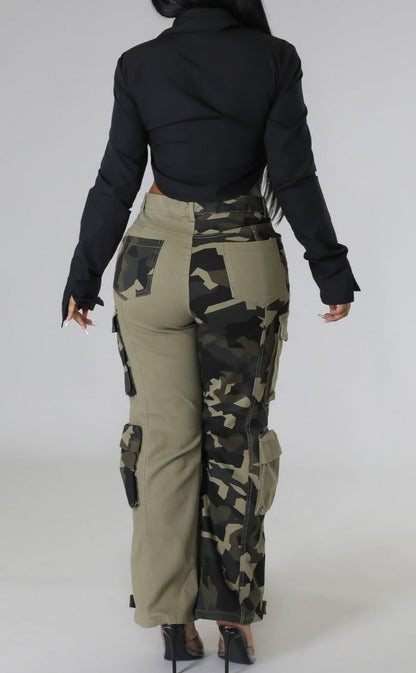 Split Decision Camo Pants - SASHAY COUTURE BOUTIQUE