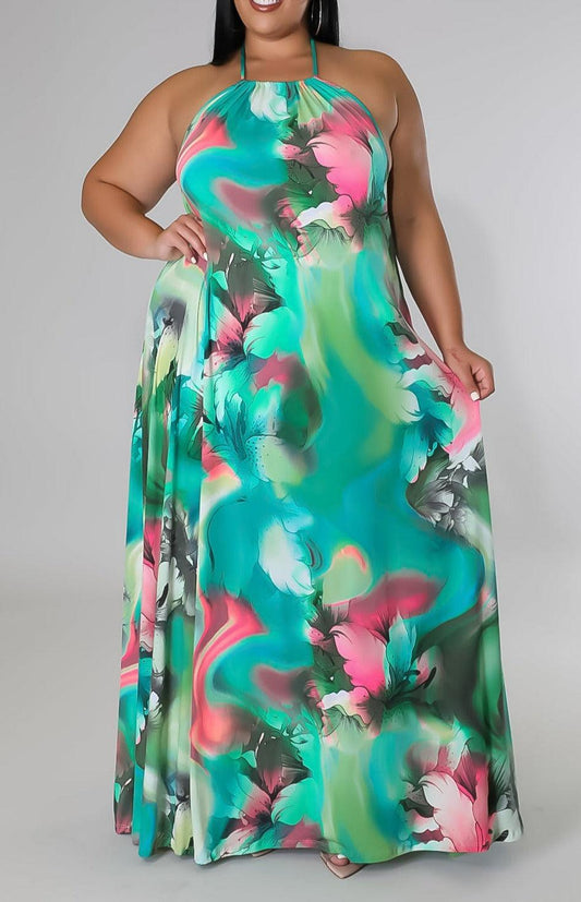 Sashay Vibes Low Back Maxi (Curvy) - SASHAY COUTURE BOUTIQUE Dresses