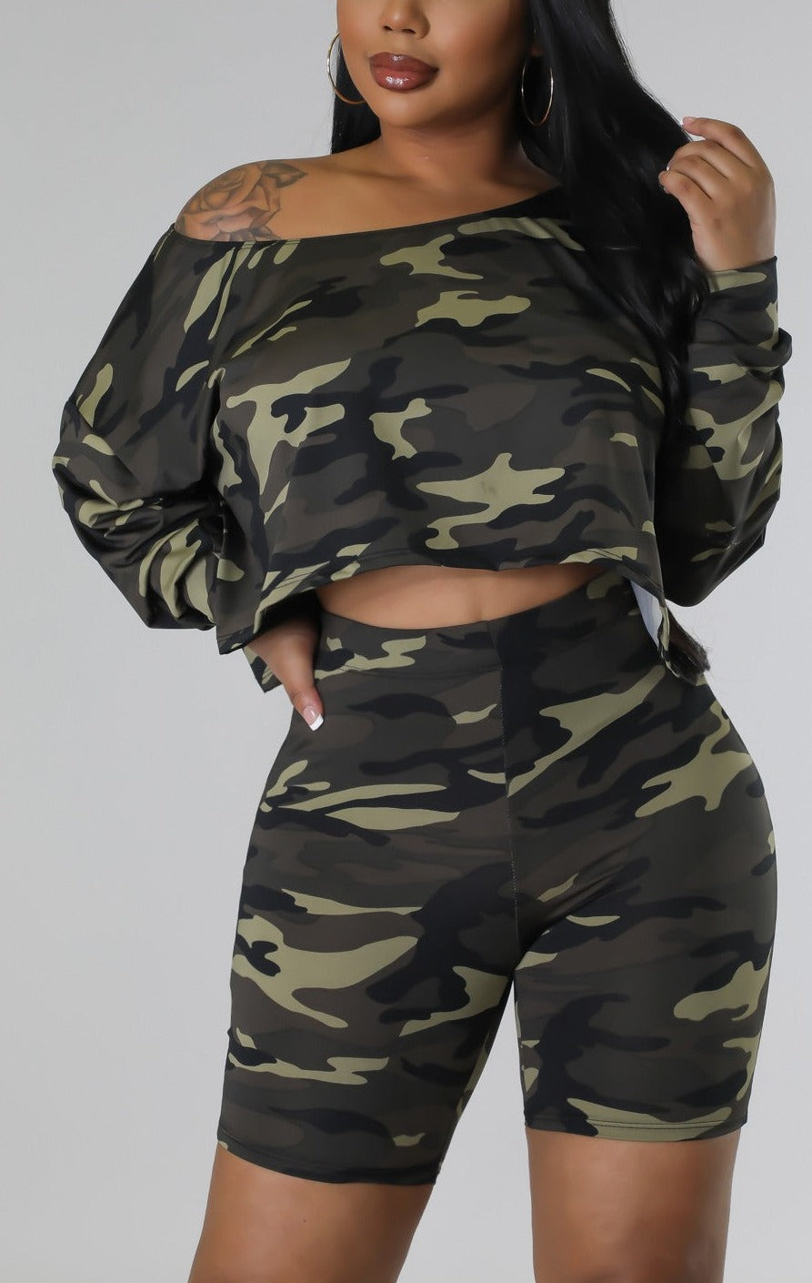 Camo Short Set - SASHAY COUTURE BOUTIQUE Two Piece