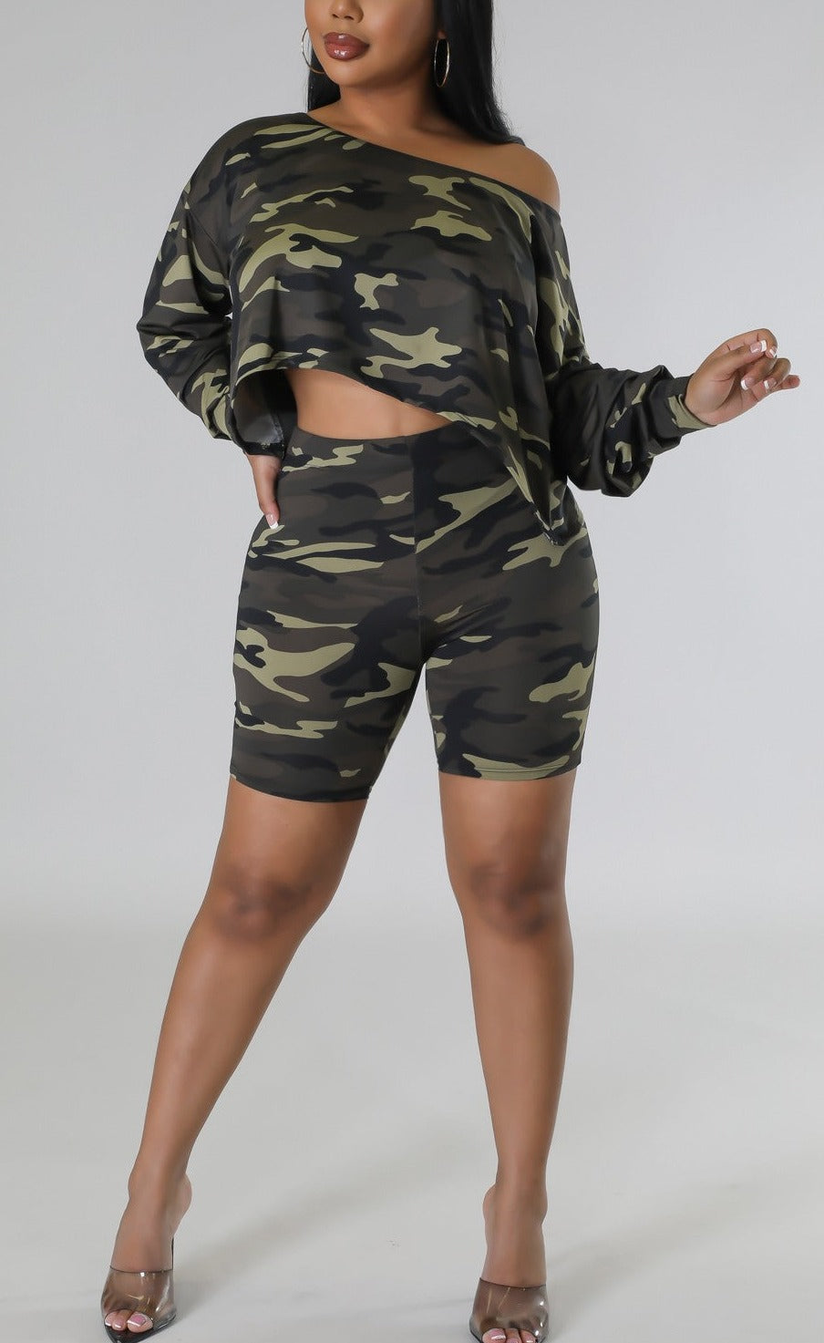 Camo Short Set - SASHAY COUTURE BOUTIQUE Two Piece