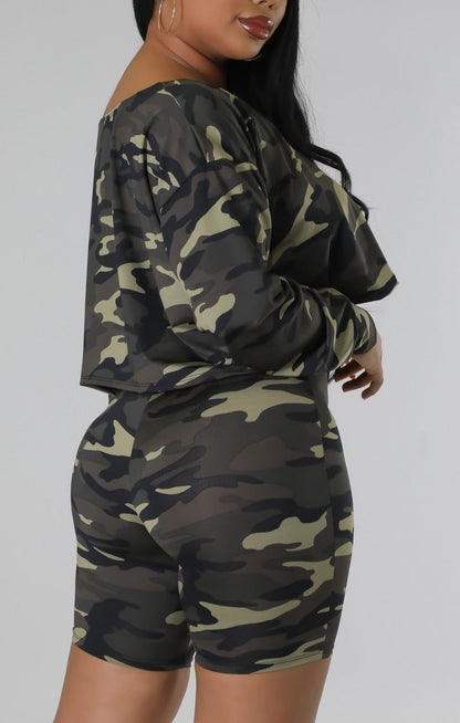 Camo Short Set - SASHAY COUTURE BOUTIQUE Two Piece