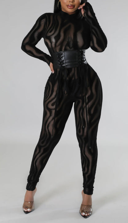 Sassy See Through Jumpsuit - SASHAY COUTURE BOUTIQUE Jumpsuits & Rompers