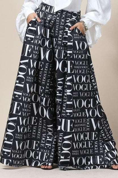 Palazzo Skirt Pants Vogue - SASHAY COUTURE BOUTIQUE