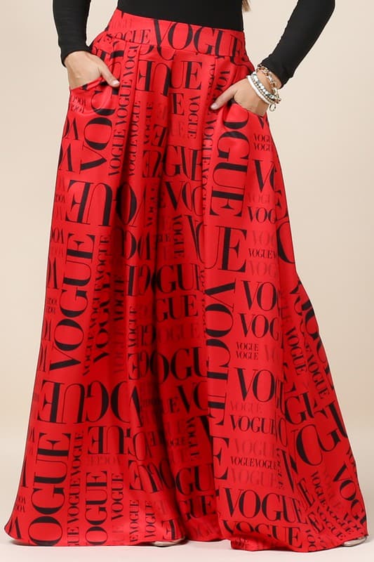 Palazzo Skirt Pants Vogue - SASHAY COUTURE BOUTIQUE