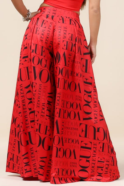 Palazzo Skirt Pants Vogue - SASHAY COUTURE BOUTIQUE