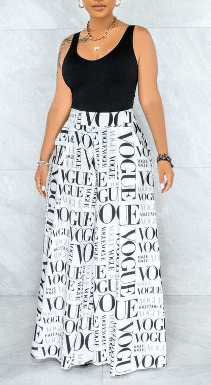 Palazzo Skirt Pants Vogue - SASHAY COUTURE BOUTIQUE