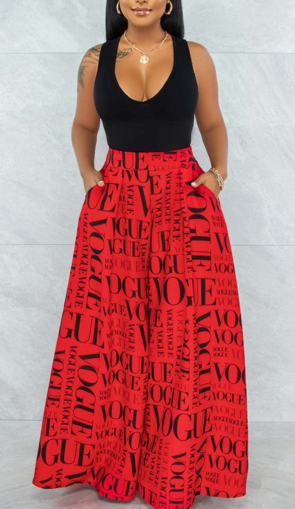 Palazzo Skirt Pants Vogue - SASHAY COUTURE BOUTIQUE