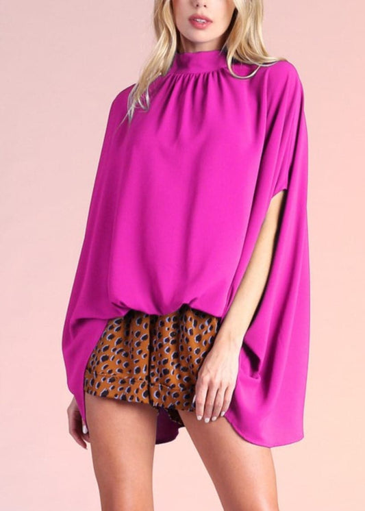 Solid Caftan Blouse - SASHAY COUTURE BOUTIQUE Shirts & Tops