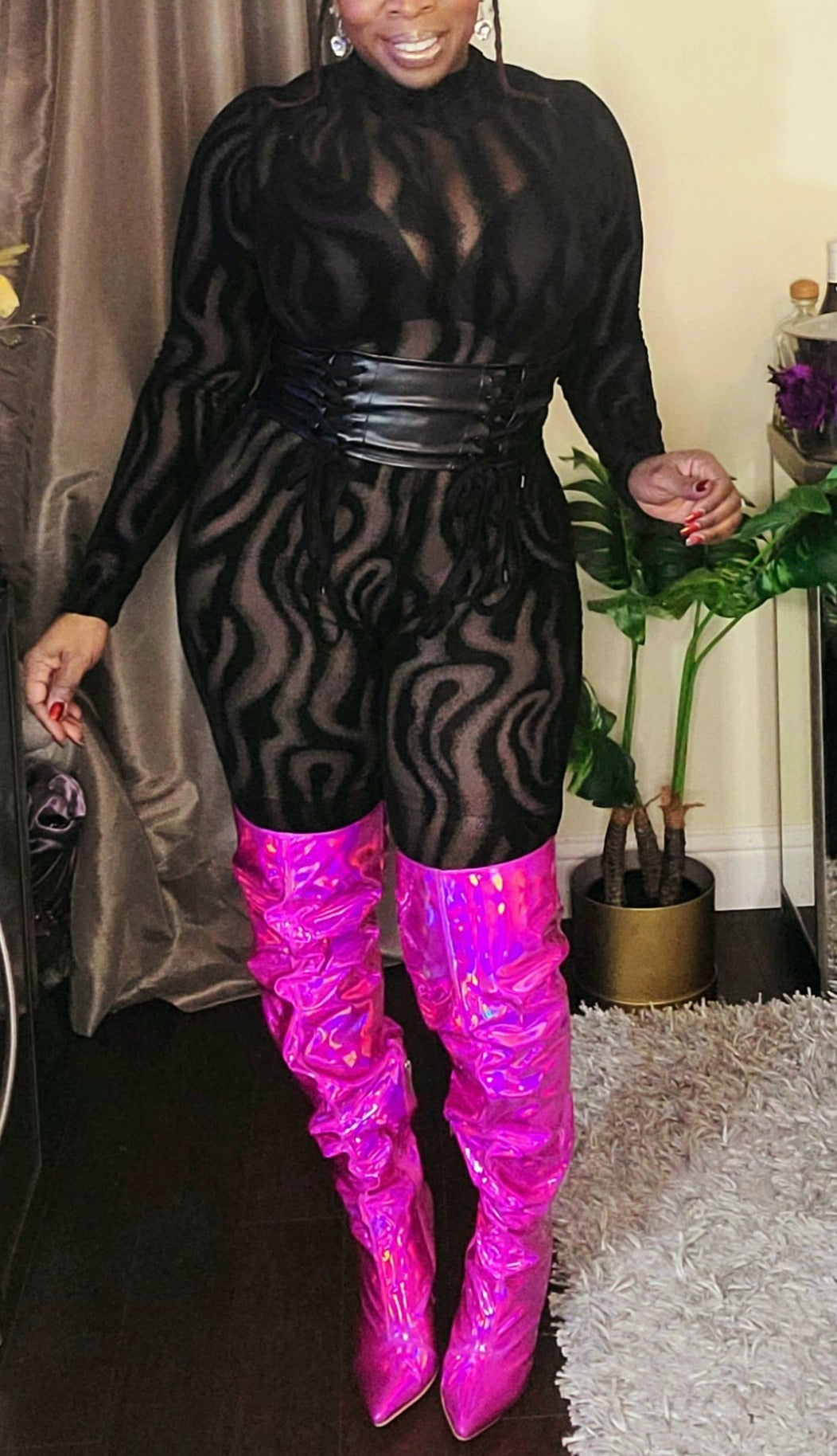 Sassy See Through Jumpsuit - SASHAY COUTURE BOUTIQUE Jumpsuits & Rompers